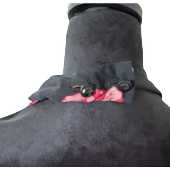 Sue Wong Vintage 90s Black Floral Maxi Dress – Size Small - Picture 7 of 8